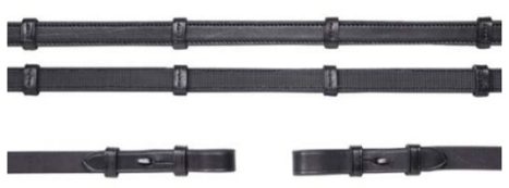 Rubber, laced & notched reins