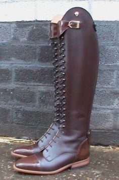 Full-length laced boots