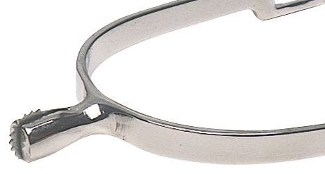 Rowel spurs with serrated tines, blunt or otherwise, are not permitted